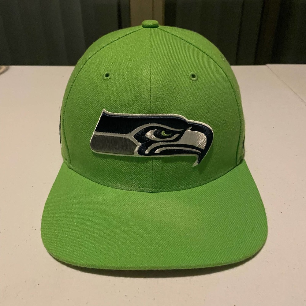 Seattle Seahawks NFL x '47‎ Brand Flat Bill Adjustable Strapback Hat Adult OSFA - Picture 2 of 9